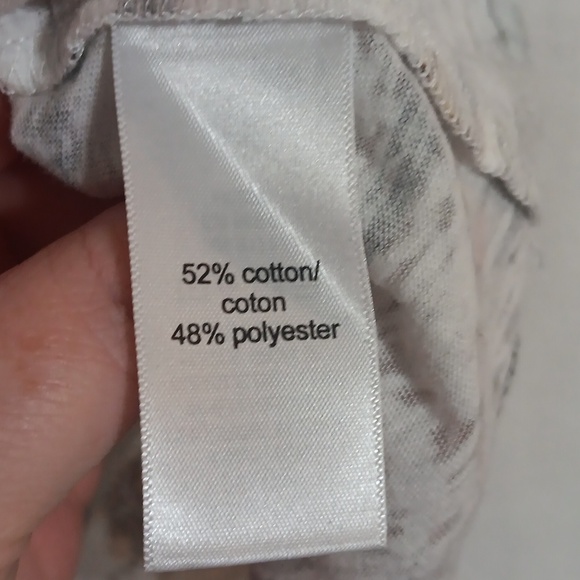 24/7 Maurices Gray Stripe Floral Racerback Tank Size Large - Picture 3 of 4